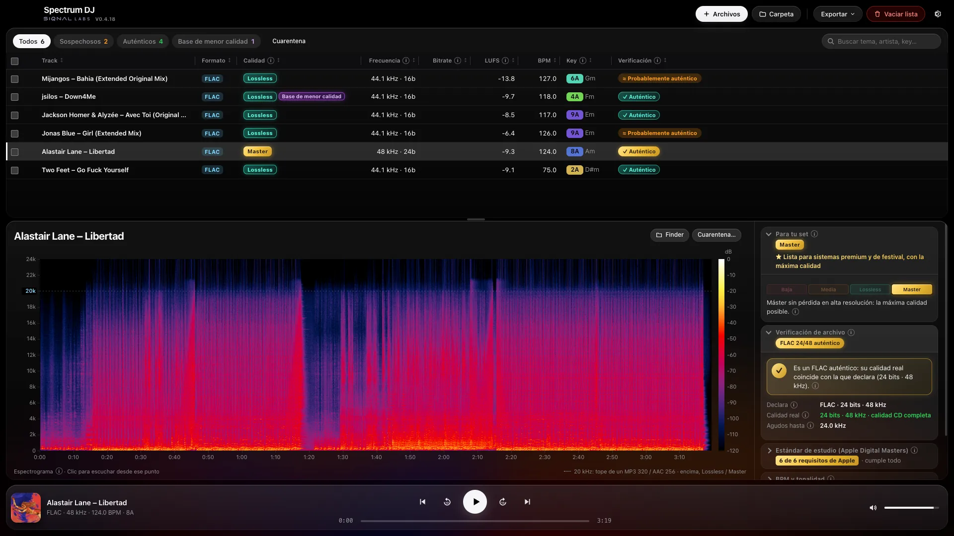 Captura de pantalla de SPECTRUM DJ